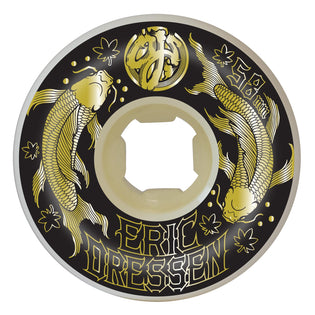 58mm Dressen Koi Gold Double Duro 101a/95a OJ Skateboard Wheels White