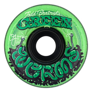 60mm Green Worms Super Juice 78a OJ Skateboard Wheels Green