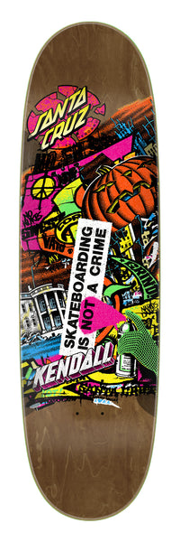 Evisen Skateboards & Santa Cruz セット 9.00in Kendall Street Art Collage | Egg 90s Skateboard Deck