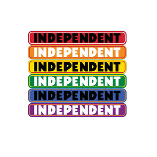 Bar Logo 6in Independent Stickers (25 Pack) Assorted Color