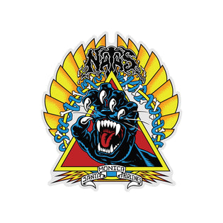 Natas Screaming Panther 5.25in Santa Cruz Stickers (25 Pack) Multi