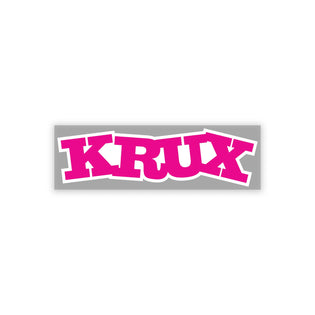 Jumble Chunk Logo 4in Krux Stickers (25 Pack) Pink/White