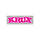Jumble Chunk Logo 4in Krux Stickers (25 Pack) Pink/White