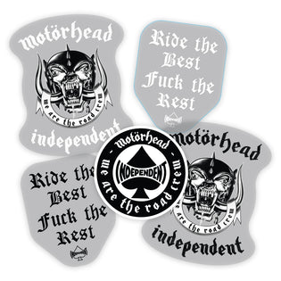 Pack of 5 Assorted Motörhead x Independent Stickers Assorted Color
