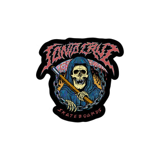 Out Of Time Silver Holographic 3.63in Santa Cruz Stickers (25 Pack) Multi