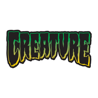 Logo Outline Large 14.5in Creature Sticker Green/Yellow