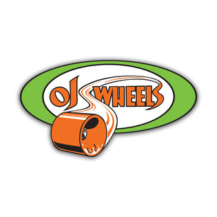 OJ Wheels Retro 5in OJ Stickers (25 Pack) Green/Orange