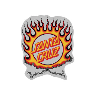 Forging Dot 4.25in Santa Cruz Clear Sticker (5 Pack) Orange/Red