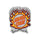 Forging Dot 4.25in Santa Cruz Clear Sticker (5 Pack) Orange/Red