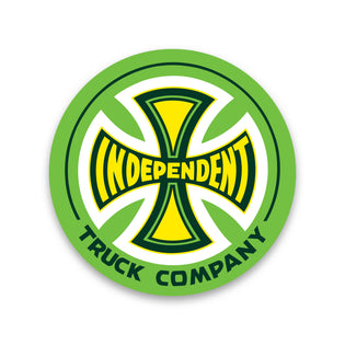 Truck Co Legacy 3in Independent Sticker (5 Pack) Green/Yellow