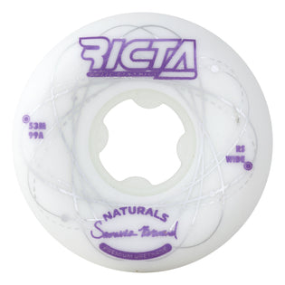 53mm Brevard Orbital Naturals White Purple Wide 99a Ricta Skateboard Wheels White