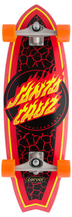 9.85in Flame Dot Shark Santa Cruz Carver Surf Skate No Color